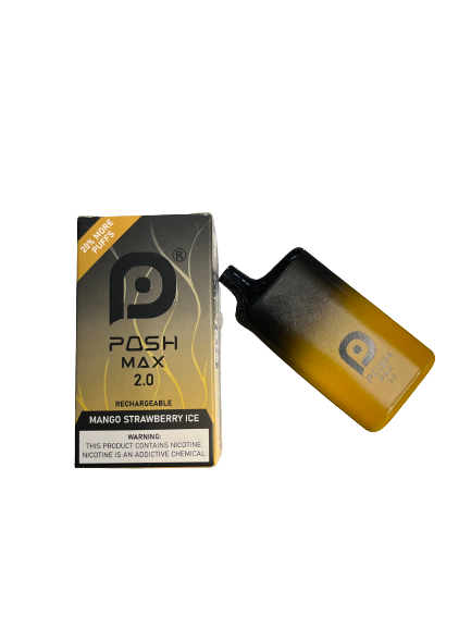 Posh Max 2.0 5200 Puffs Mango Strawberry Ice Puff Bros Posh Max 2.0 5200 Puffs Mango Strawberry Ice Puff Bros