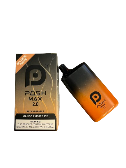 Posh Max 2.0 5200 Puffs Mango Lychee Ice Puff Bros Posh Max 2.0 5200 Puffs Mango Lychee Ice Puff Bros