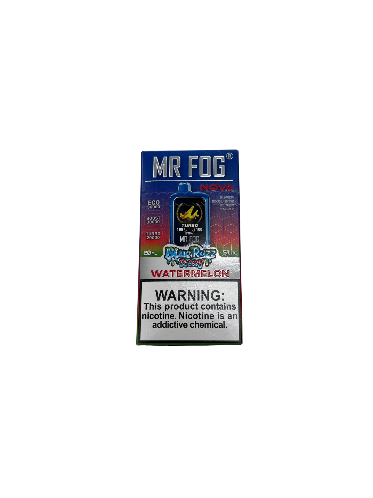 Mr.Fog Watermelon 36,000 Puffs BlueRazz Steezy Edition