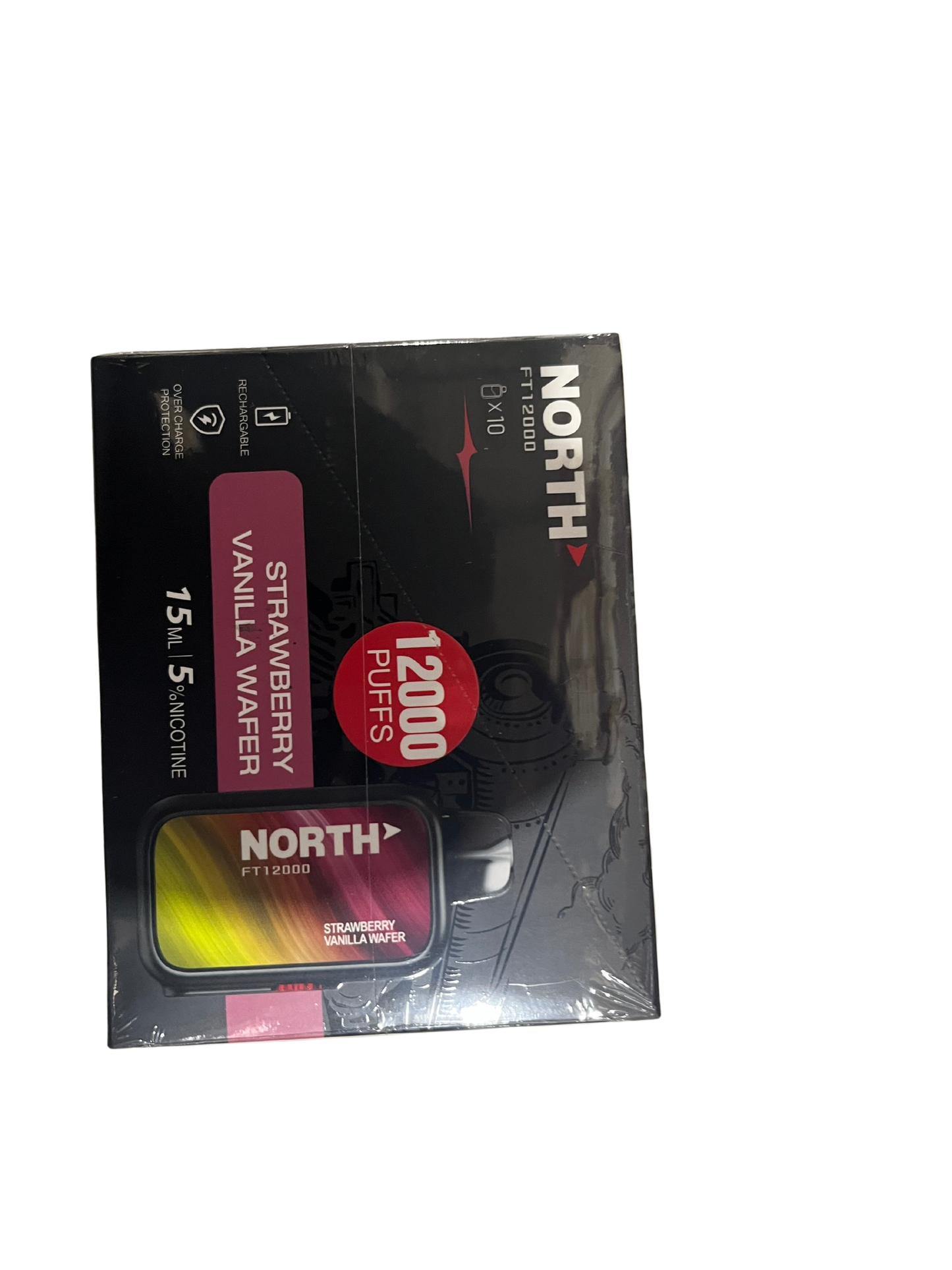 North Strawberry Vanilla Wafer FT12000 Puffs