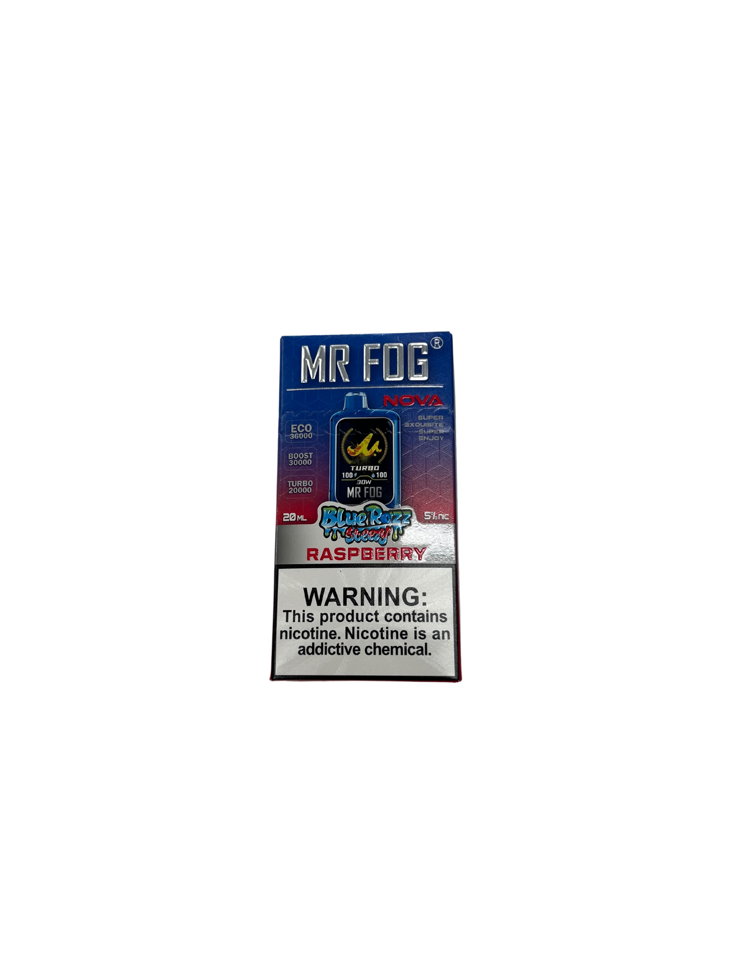 Mr.Fog Raspberry 36,000 Puffs BlueRazz Steezy Edition