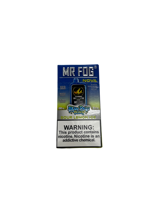 Mr.Fog Sour Lemon Ice 36,000 Puffs BlueRazz Steezy Edition