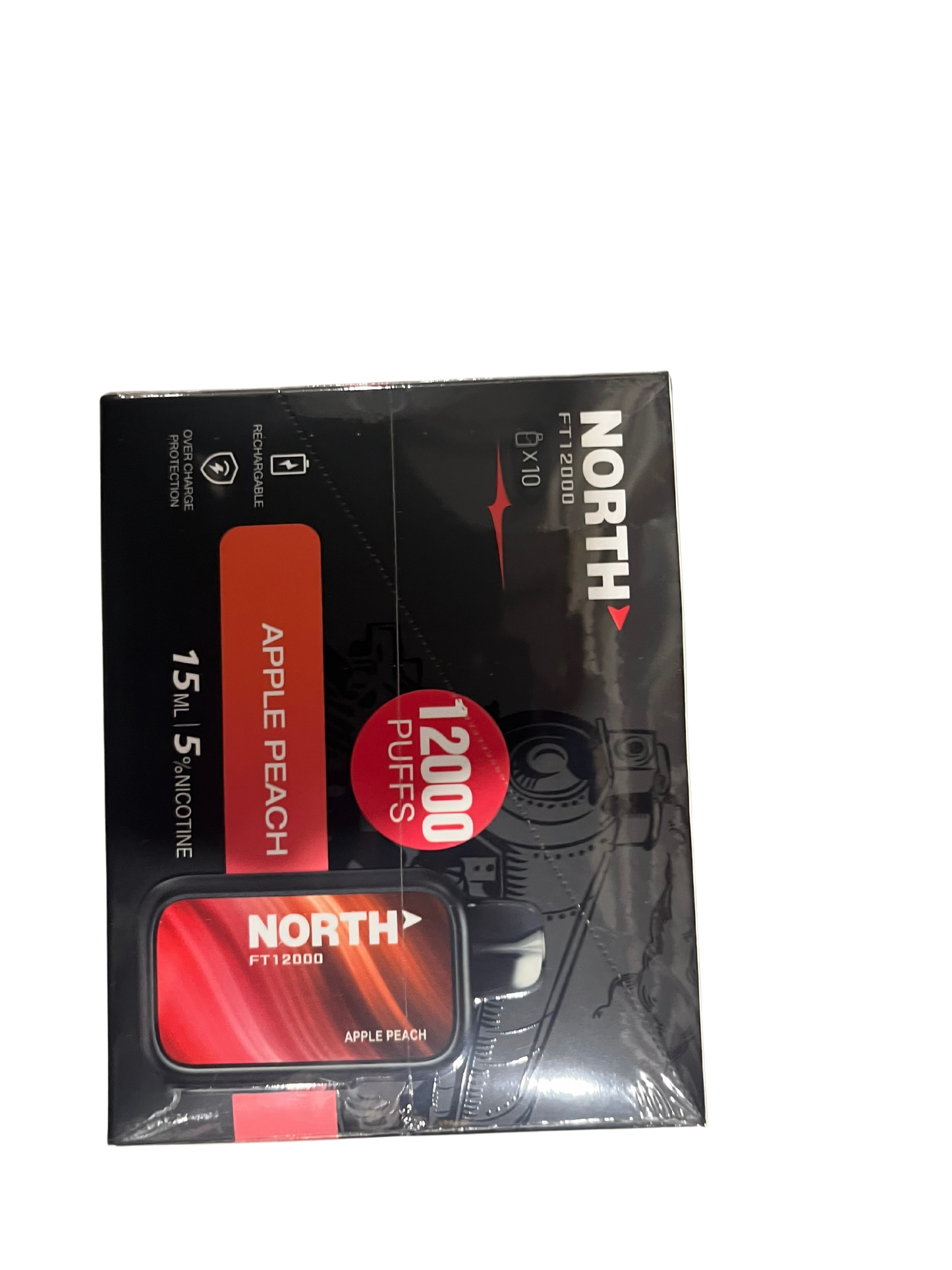 North Apple Peach FT12000 Puffs