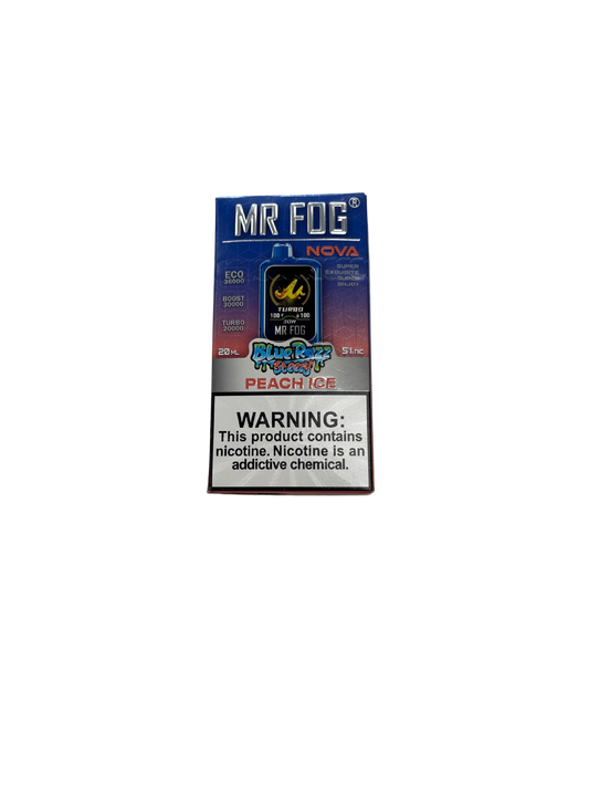 Mr.Fog Peach Ice 36,000 Puffs BlueRazz Steezy Edition