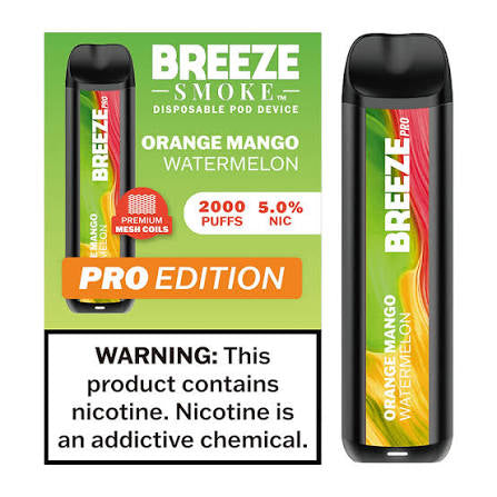 Breeze 2000 Puffs Orange Mango Watermelon