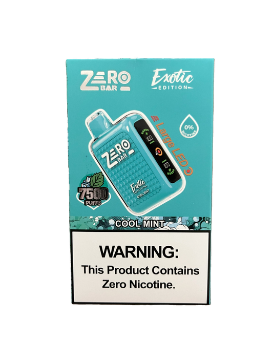Zero Bar 7500 Puffs Cool Mint Zero Nicotine